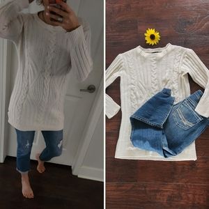 Confess WHITE CREW SWEATER 🍂